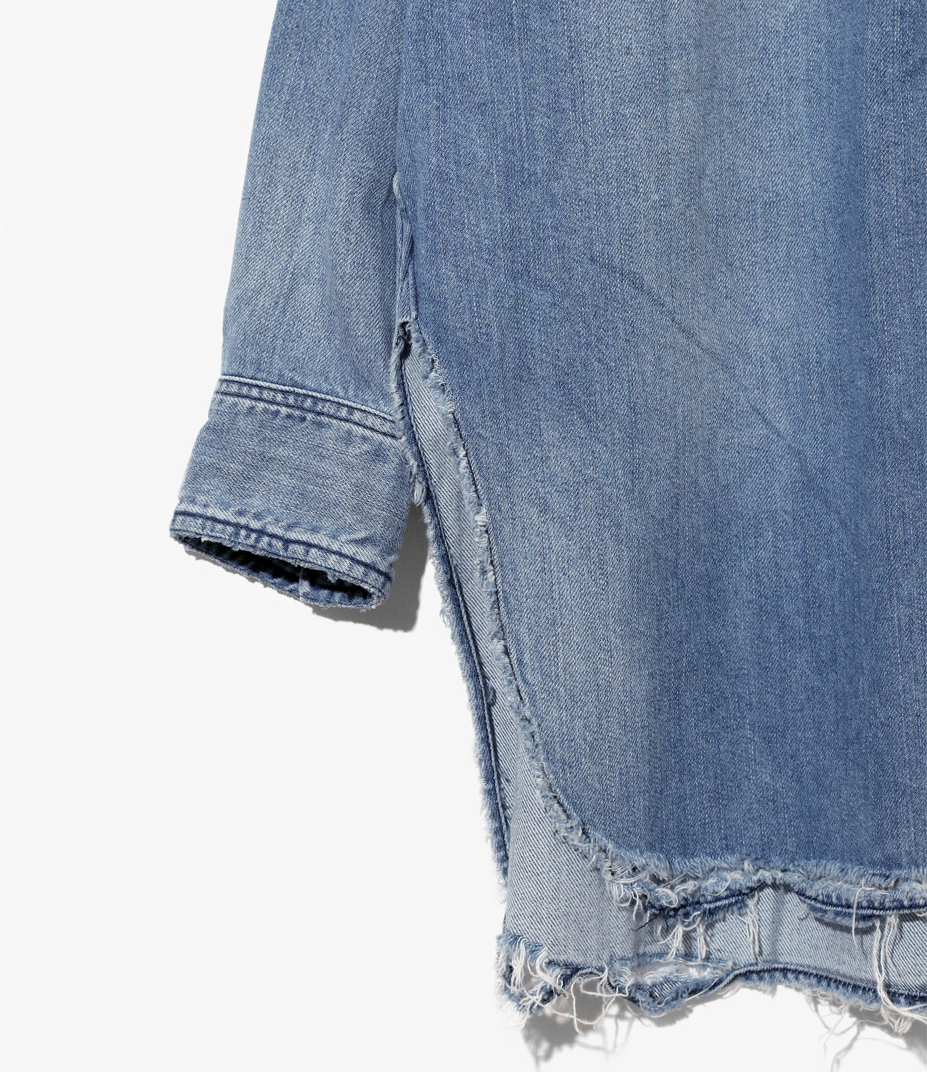 Button-down Shirt - Damaged Denim