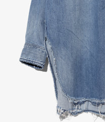 Button-down Shirt - Damaged Denim