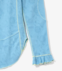 Color Stitching Long Sleeve Tee - Eyelet Jersey