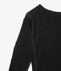 Color Stitching Long Sleeve Tee - Eyelet Jersey