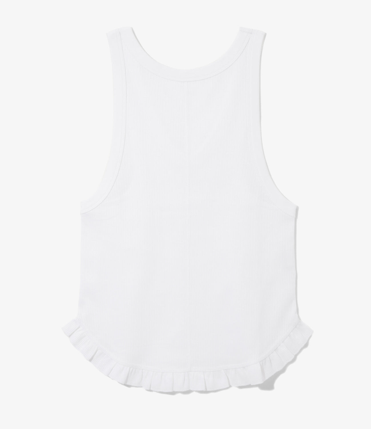 Ribbed Frill Tank Top