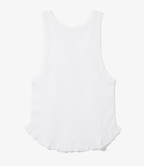 Ribbed Frill Tank Top