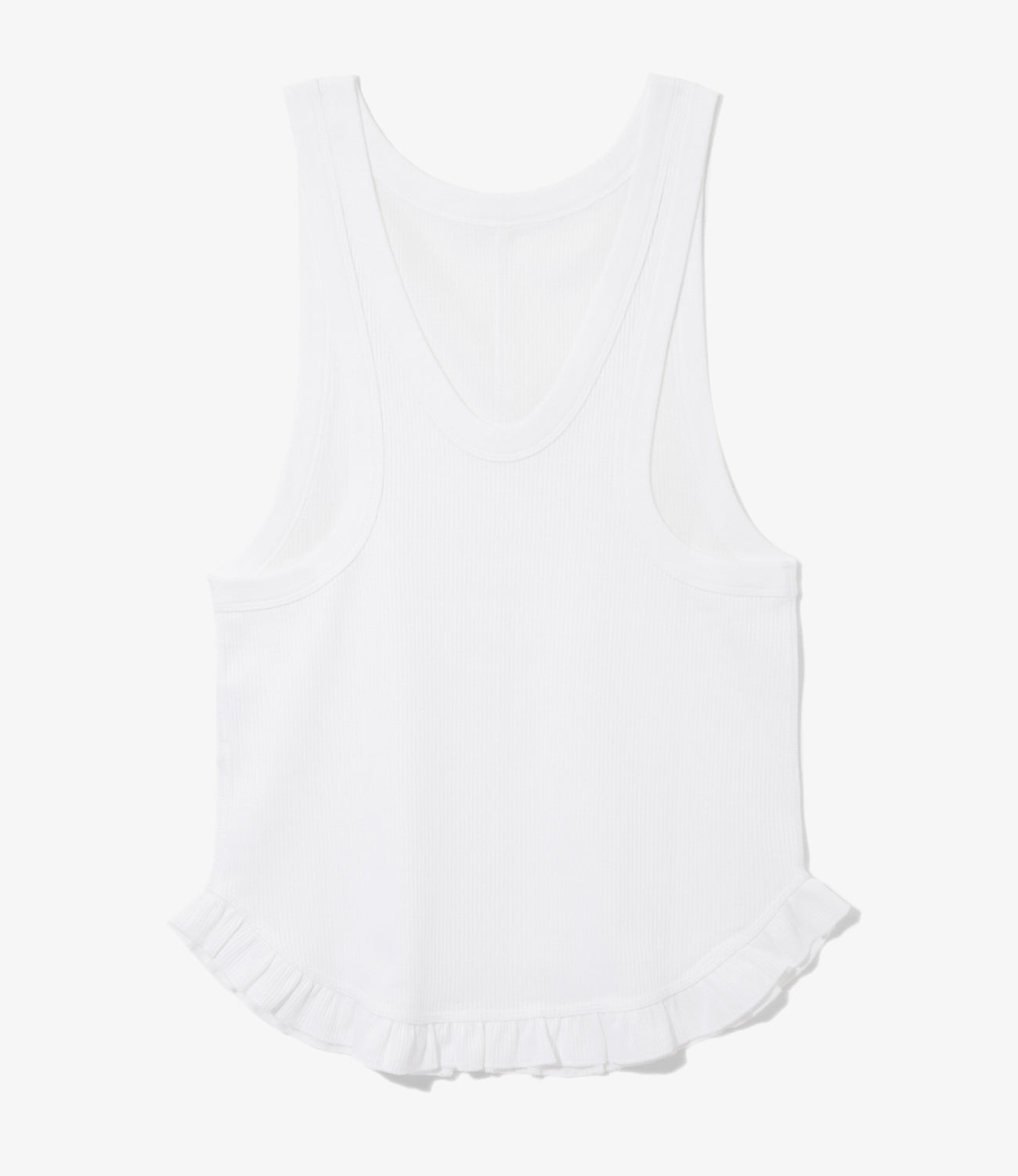 Ribbed Frill Tank Top