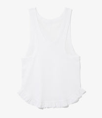 Ribbed Frill Tank Top