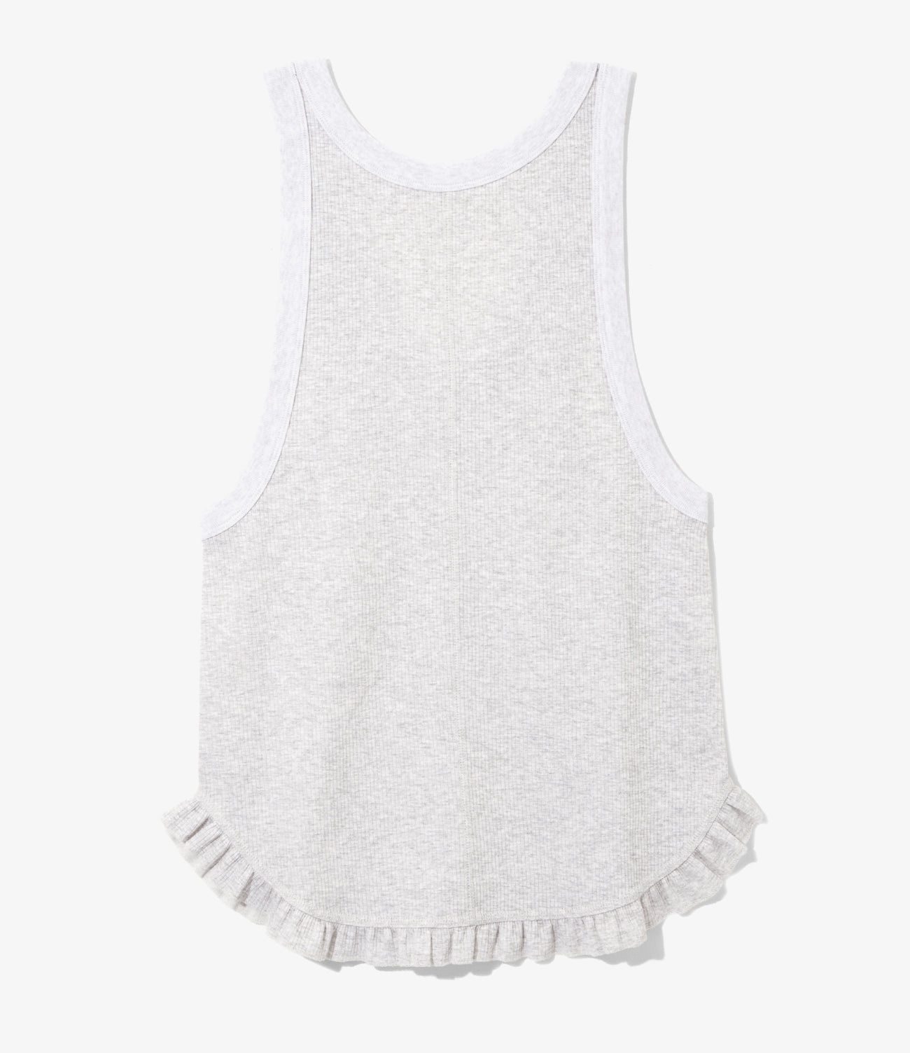 Ribbed Frill Tank Top