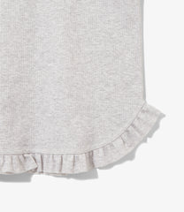 Ribbed Frill Tank Top