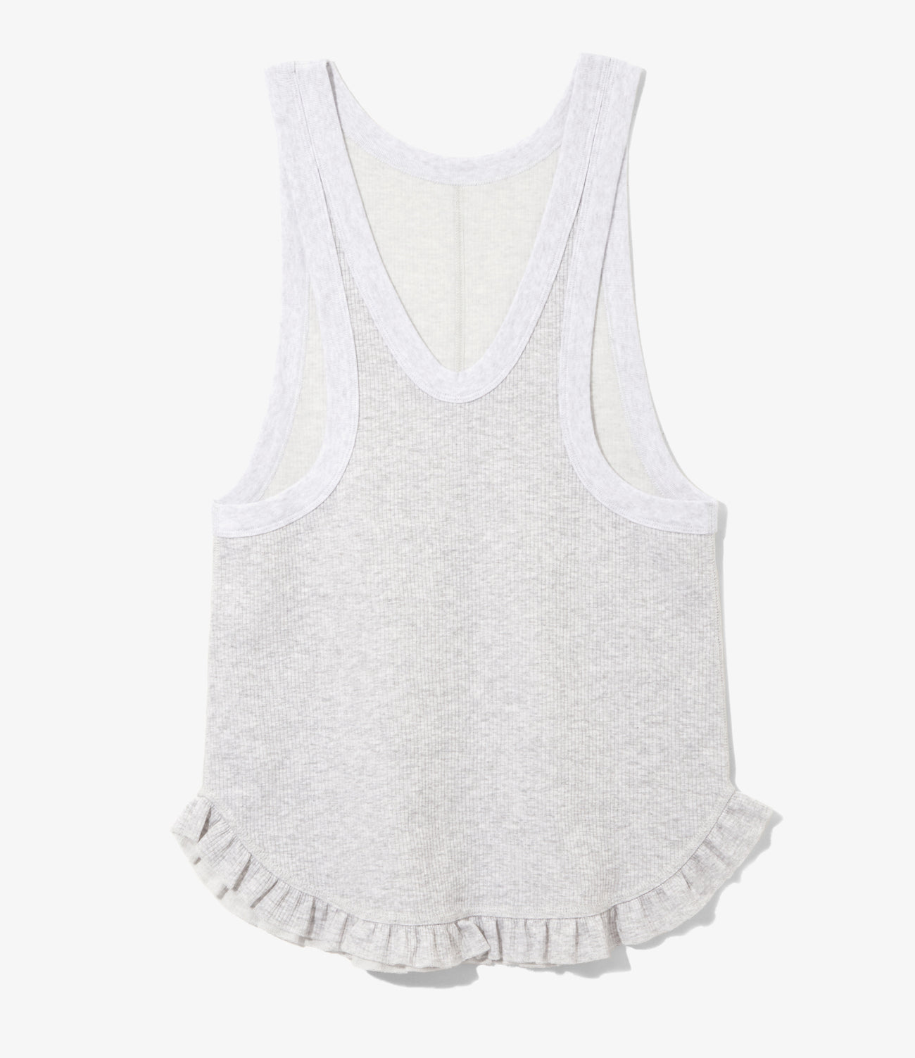 Ribbed Frill Tank Top