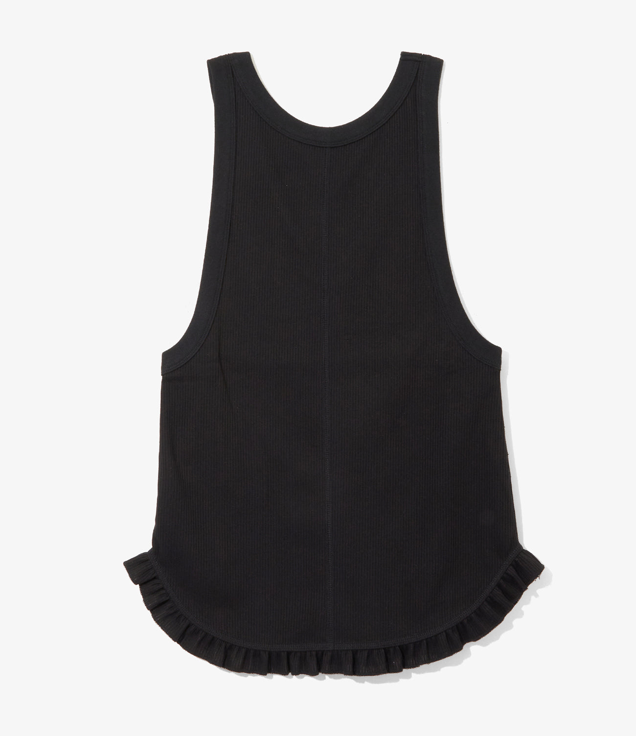 Ribbed Frill Tank Top
