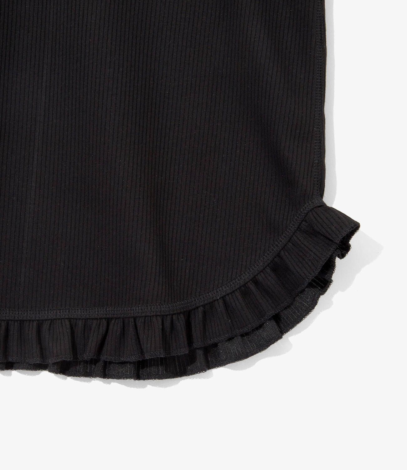 Ribbed Frill Tank Top