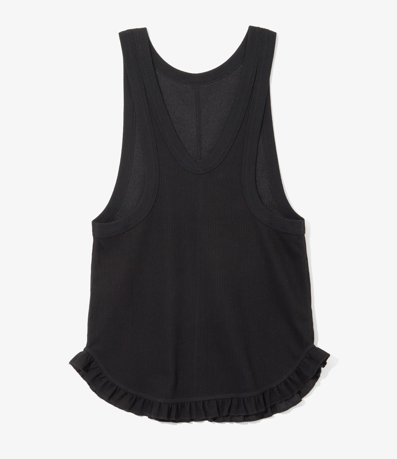 Ribbed Frill Tank Top