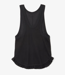 Ribbed Frill Tank Top
