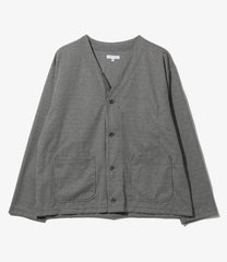 Knit Cardigan - Polyester Houndstooth Knit Jersey