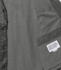Knit Cardigan - Polyester Houndstooth Knit Jersey