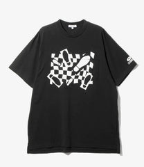 Printed Cross Crew Neck T-shirt- Foot Print