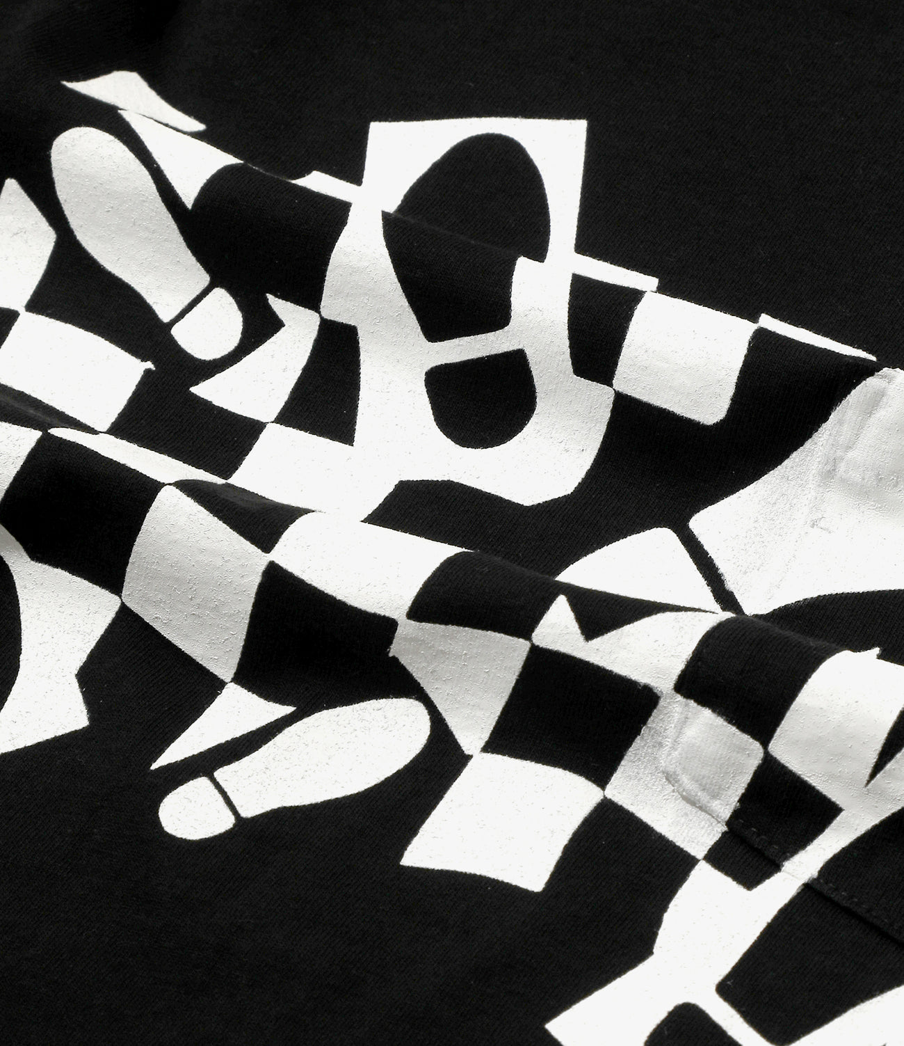 Printed Cross Crew Neck T-shirt- Foot Print