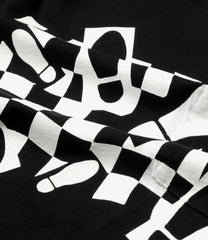 Printed Cross Crew Neck T-shirt- Foot Print