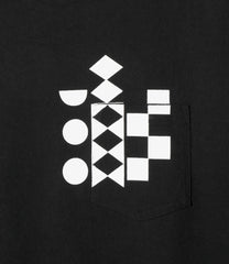Printed Cross Crew Neck T-shirt- Multi Pattern