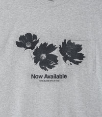 Printed Cross Crew Neck T-shirt - Flower