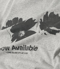 Printed Cross Crew Neck T-shirt - Flower