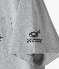 Printed Cross Crew Neck T-shirt - Flower