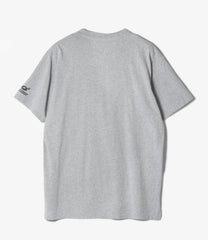 Printed Cross Crew Neck T-shirt - Flower