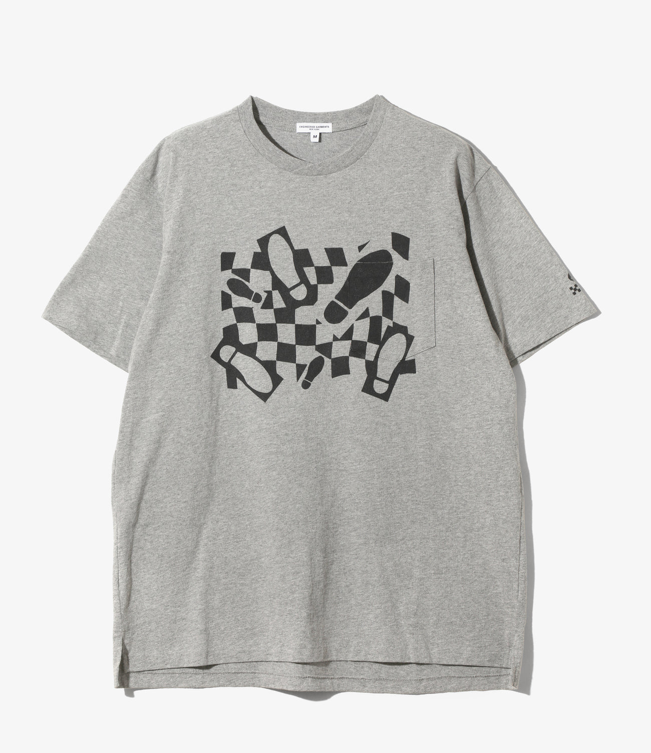 Printed Cross Crew Neck T-shirt - Foot Print