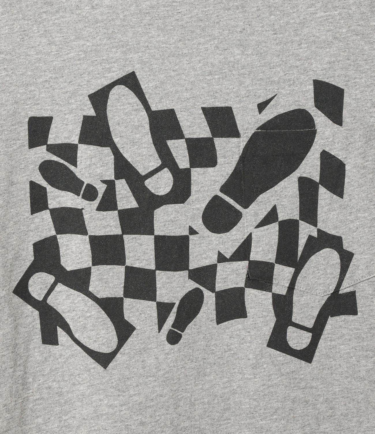 Printed Cross Crew Neck T-shirt - Foot Print