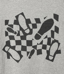 Printed Cross Crew Neck T-shirt - Foot Print