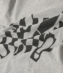 Printed Cross Crew Neck T-shirt - Foot Print