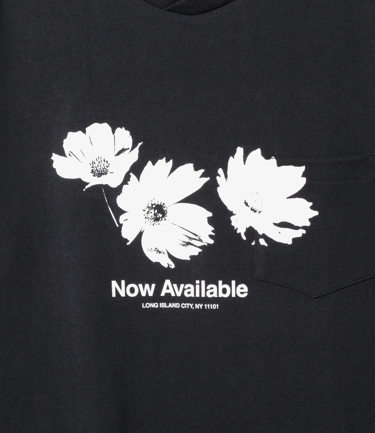 Printed Cross Crew Neck T-shirt - Flower