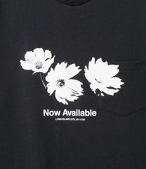 Printed Cross Crew Neck T-shirt - Flower