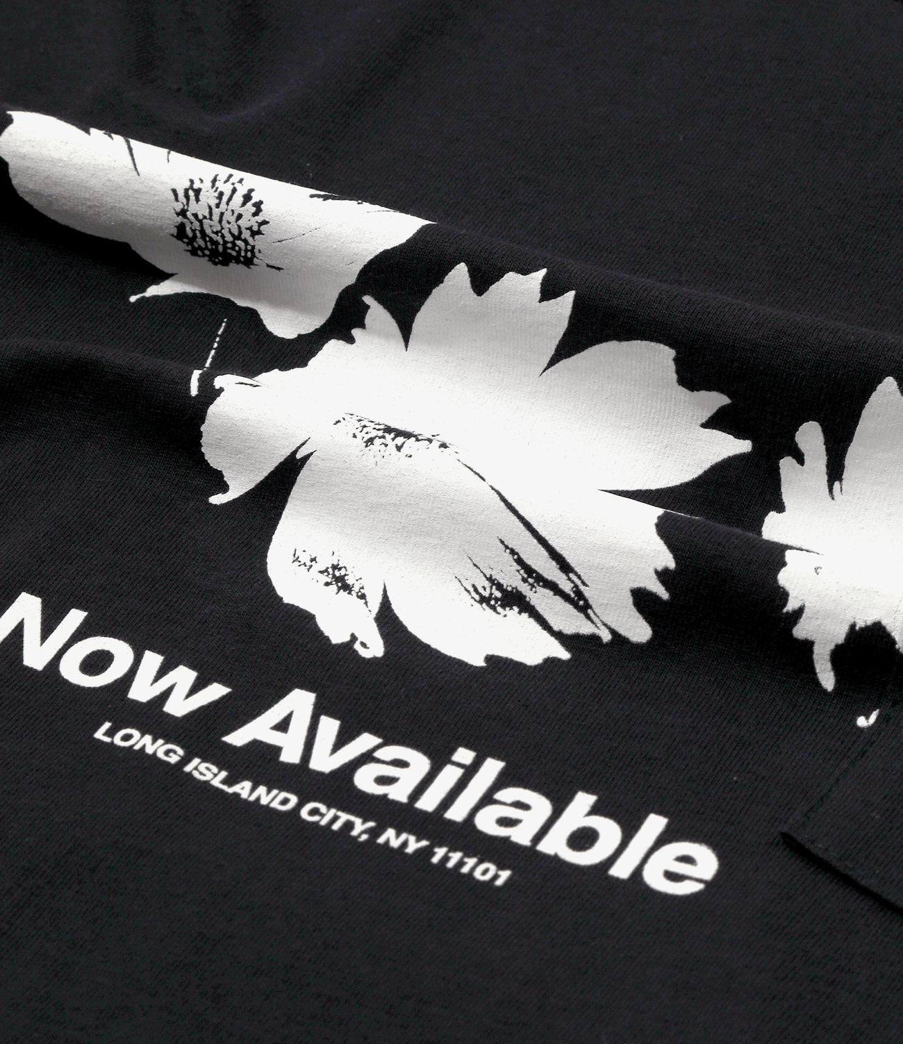 Printed Cross Crew Neck T-shirt - Flower