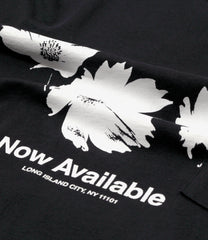 Printed Cross Crew Neck T-shirt - Flower