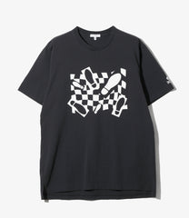 Printed Cross Crew Neck T-shirt - Foot Print