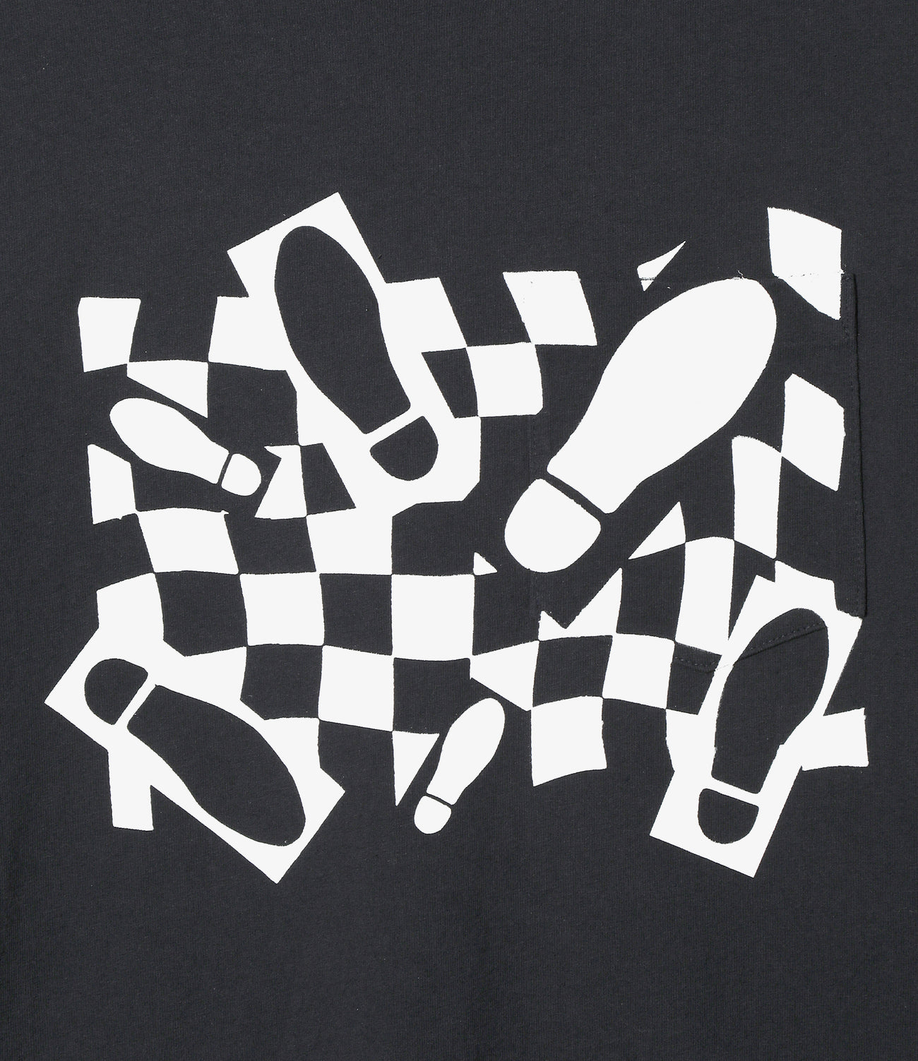 Printed Cross Crew Neck T-shirt - Foot Print