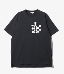 Printed Cross Crew Neck T-shirt -  Multi Pattern