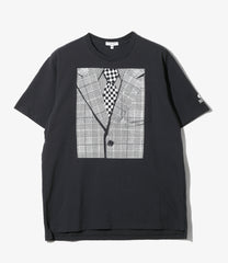 Printed Cross Crew Neck T-shirt - Suit