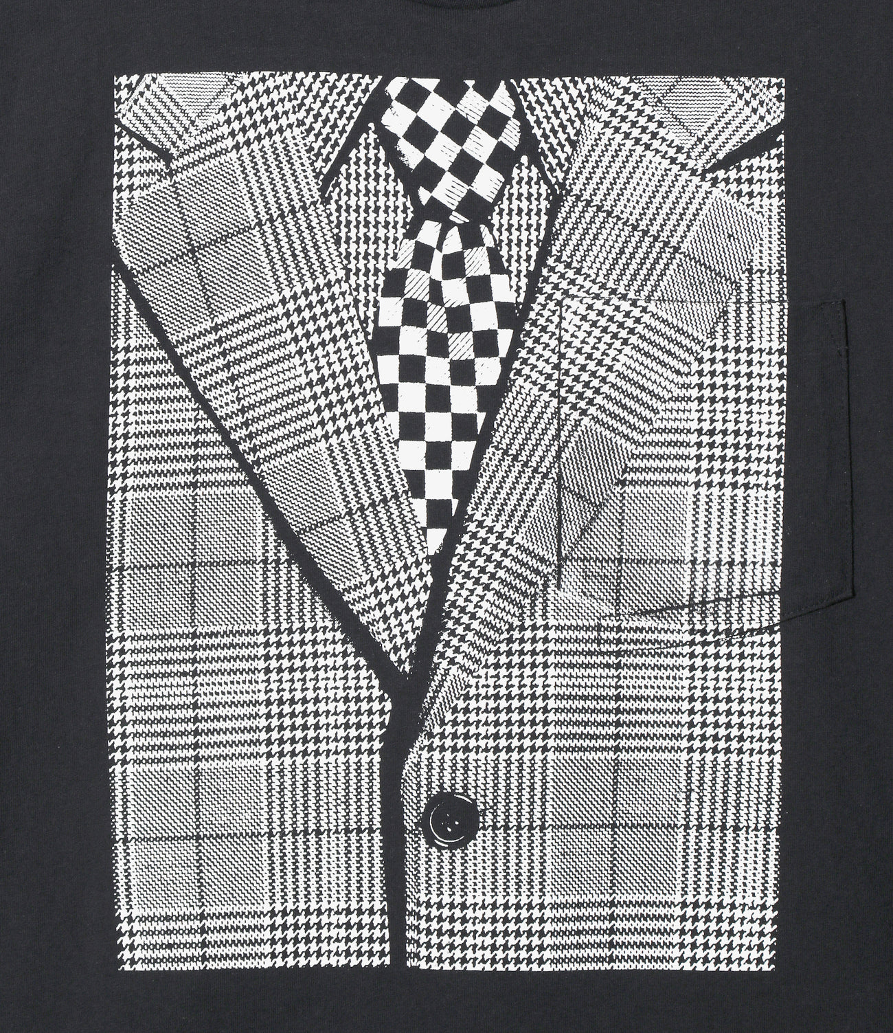 Printed Cross Crew Neck T-shirt - Suit