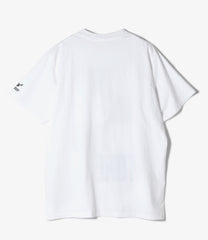 Printed Cross Crew Neck T-shirt -  Flower