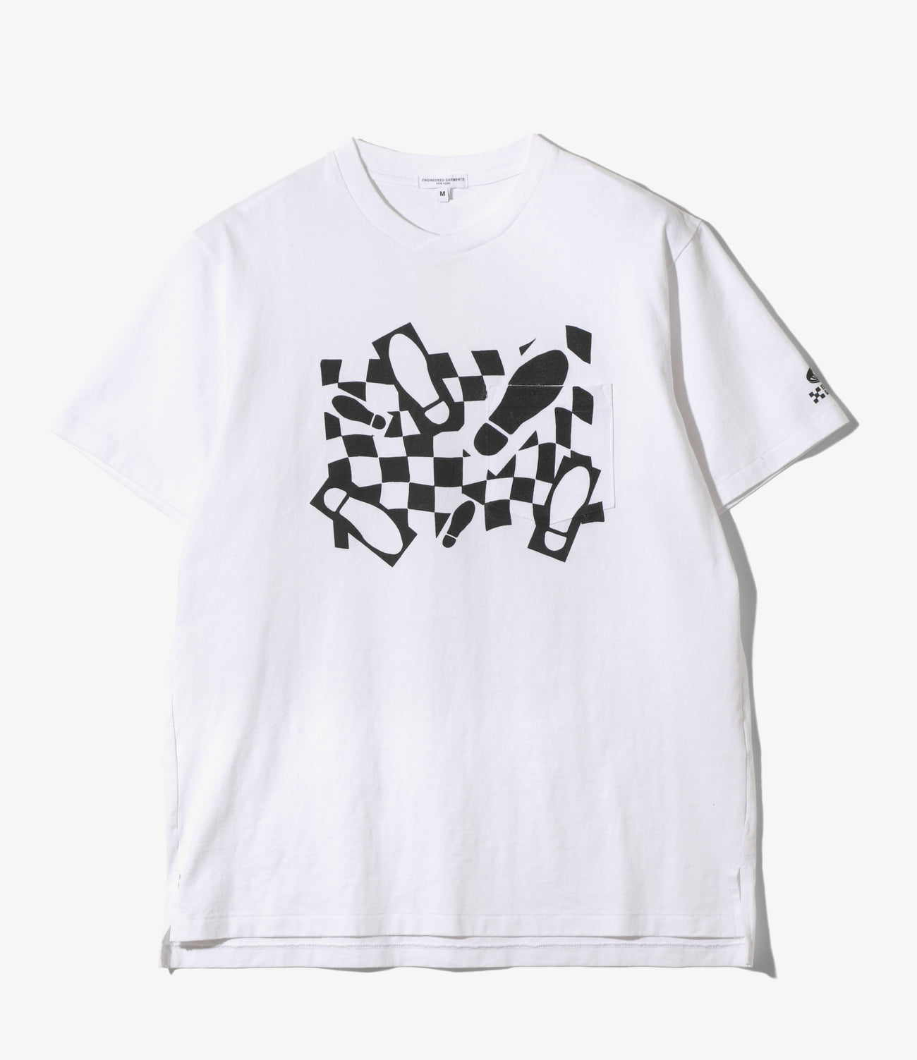 Printed Cross Crew Neck T-shirt - Foot Print