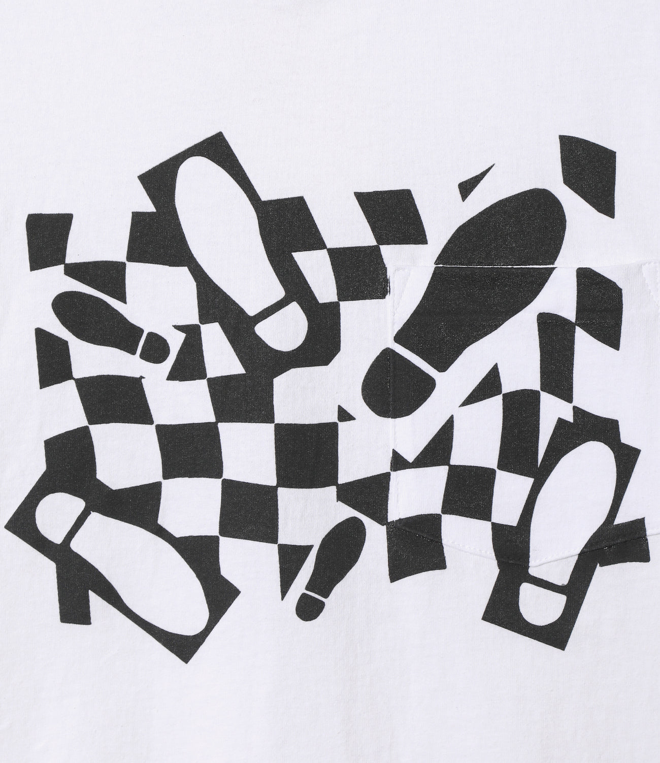 Printed Cross Crew Neck T-shirt - Foot Print
