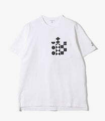 Printed Cross Crew Neck T-shirt - Multi Pattern