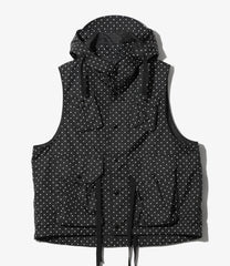 Field Vest - Nylon Polka Dot Taffeta