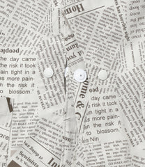 Upland Vest - Newspaper Print Canvas