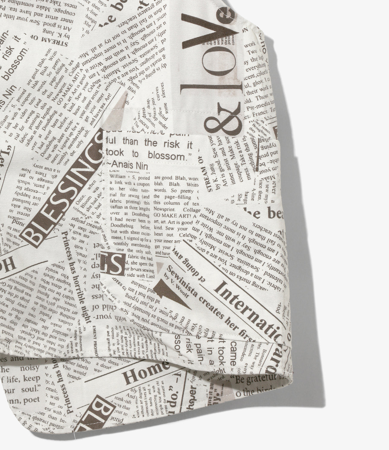 Upland Vest - Newspaper Print Canvas