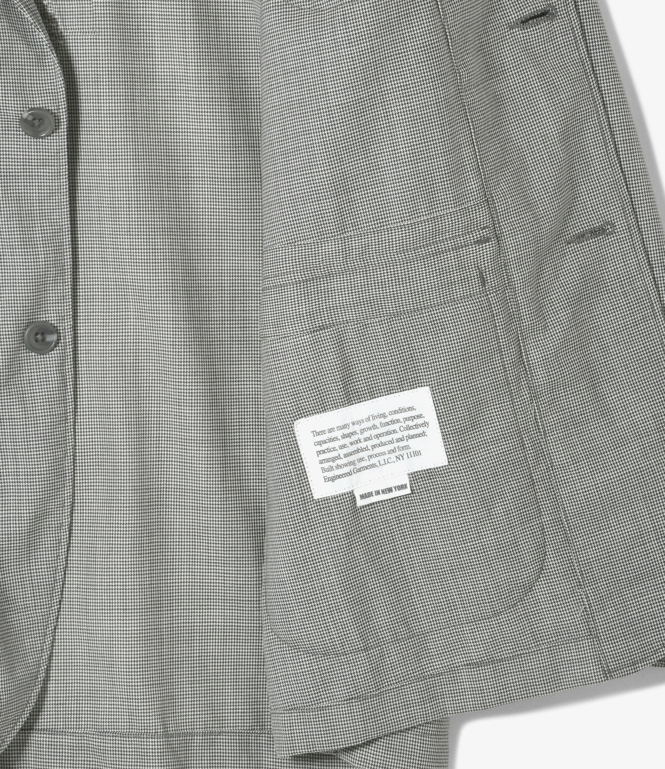 Loiter Jacket - Micro Houndstooth Tropical Wool