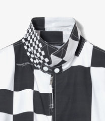Claigton Jacket - Checker Print Cotton Ripstop