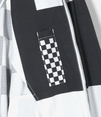 Claigton Jacket - Checker Print Cotton Ripstop