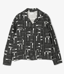 Type 5 Jean Jacket - Cotton Tile Print Canvas