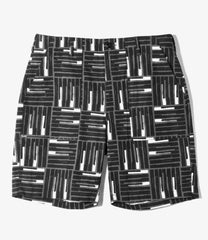 Fatigue Short - Cotton Tile Print Canvas